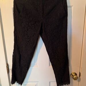 J. Crew Elegant Black Lace Pants